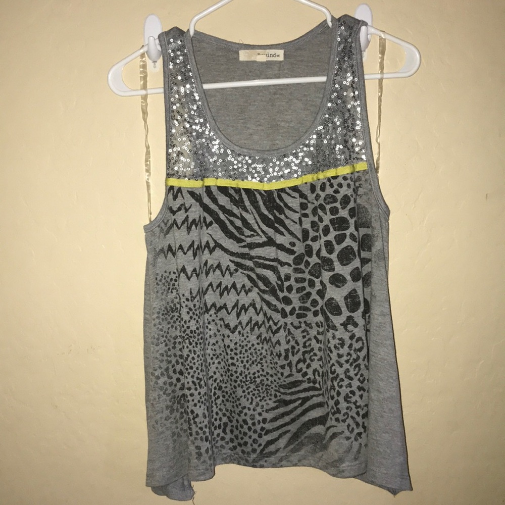 Gray loose fit tank top